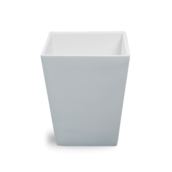 SOLID WHITE Square Waste Basket