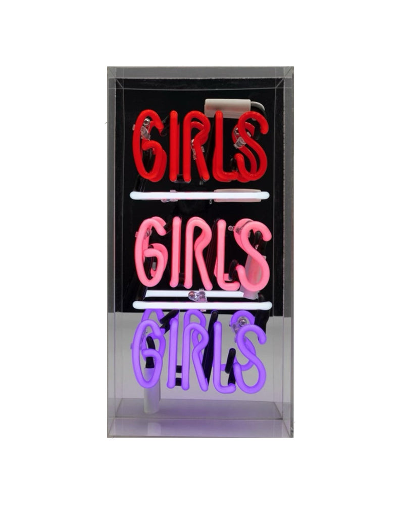 Girls Girls Girls' Glass Neon Sign