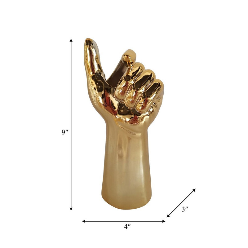 Hand Vase - Gold