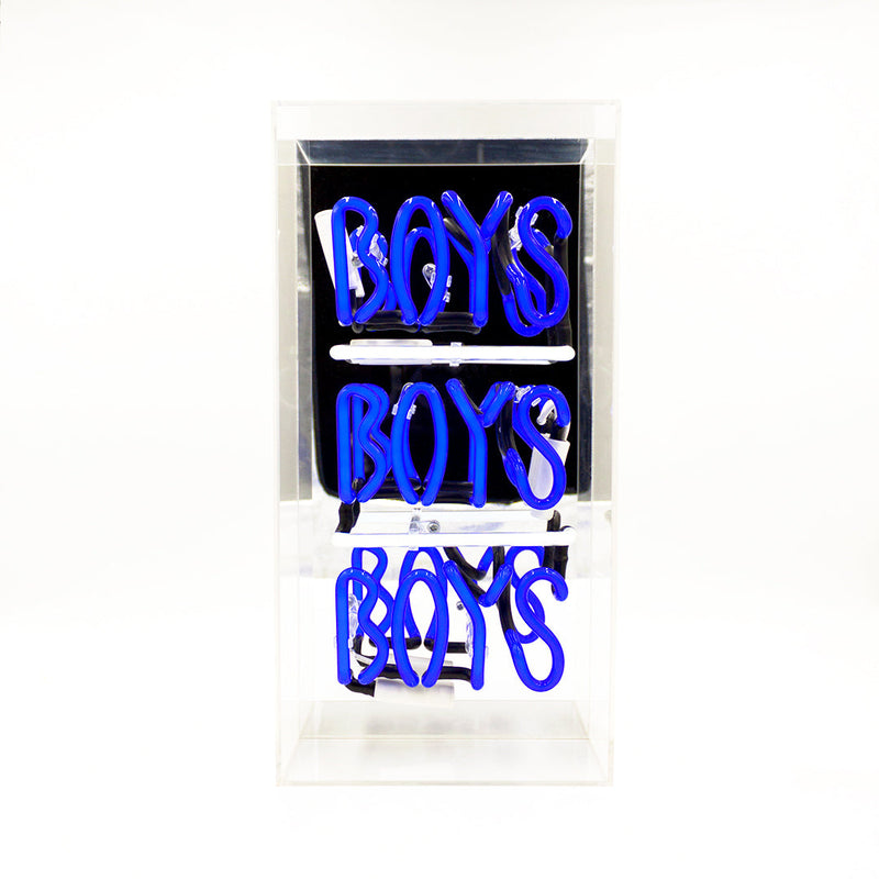 Boys Boys Boys' Glass Neon Sign