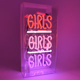 Girls Girls Girls' Glass Neon Sign