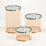 Amber Lucite Cookie Jars
