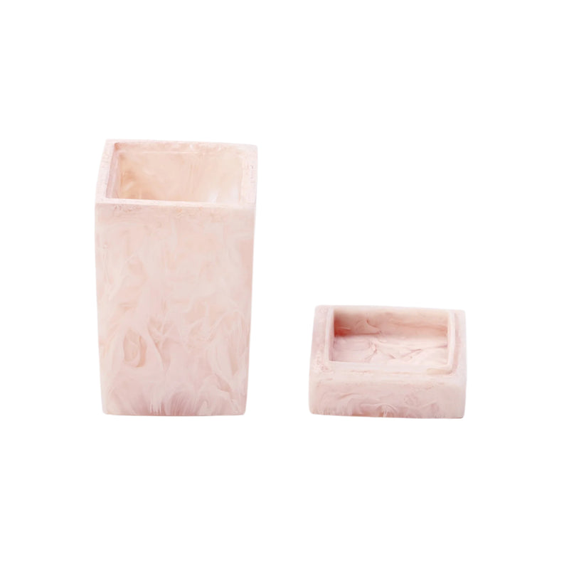Blush small square lidded box