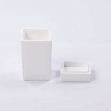 SOLID WHITE Small Square Lidded Box