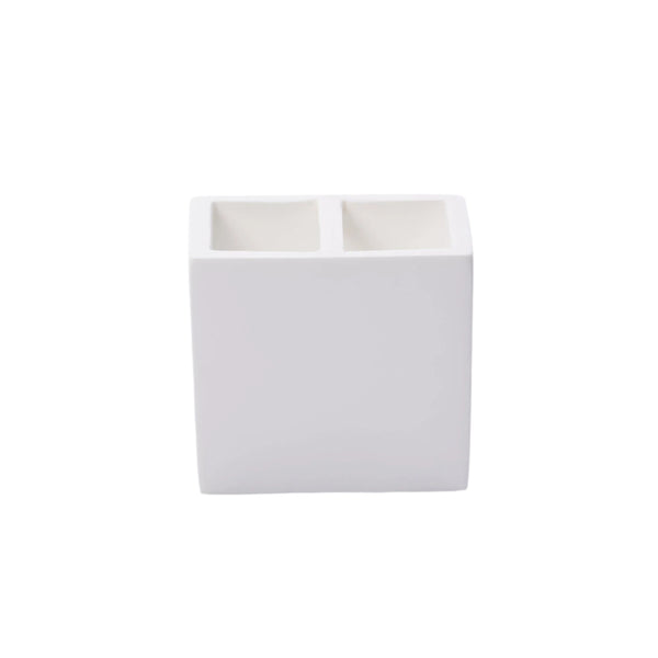 SOLID WHITE Toothbrush Holder
