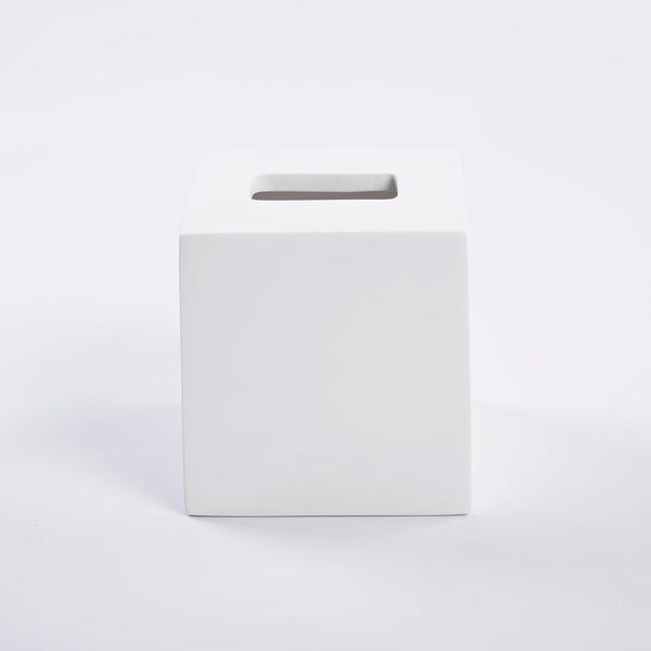 SOLID WHITE Small Square Tissue Box