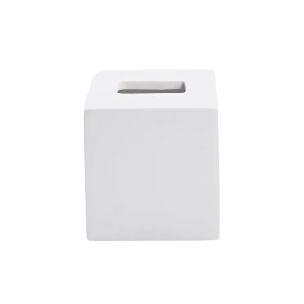 SOLID WHITE Small Square Tissue Box