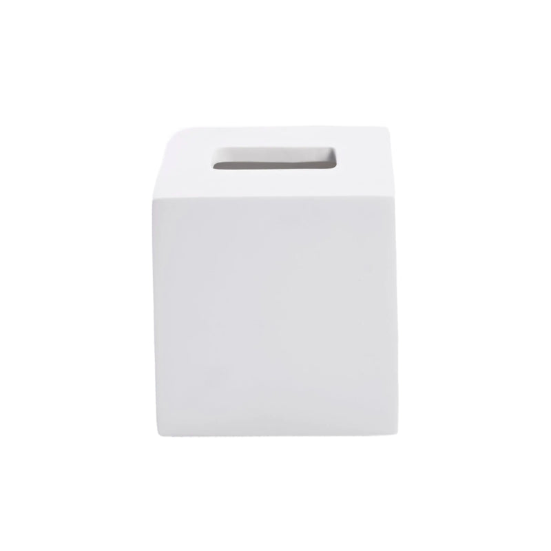 SOLID WHITE Small Square Tissue Box