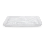 White Swirl Rectangular Tray Large