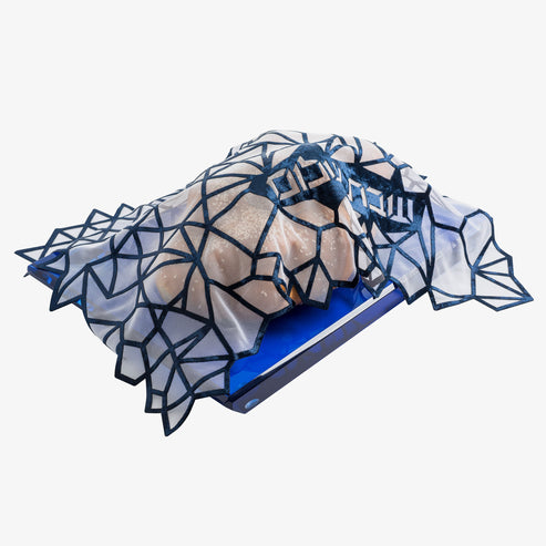 Challah Cover Geometric Blue