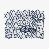 Challah Cover Geometric Blue
