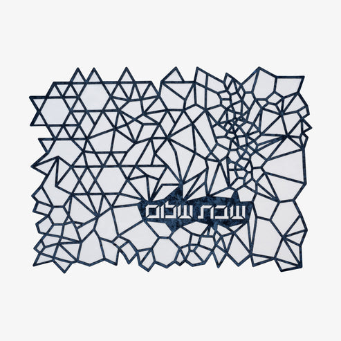 Challah Cover Geometric Blue