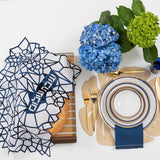 Challah Cover Geometric Blue