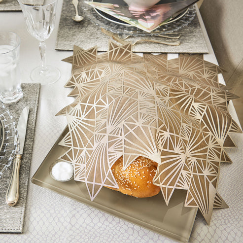 Challah Cover Magen David Taupe