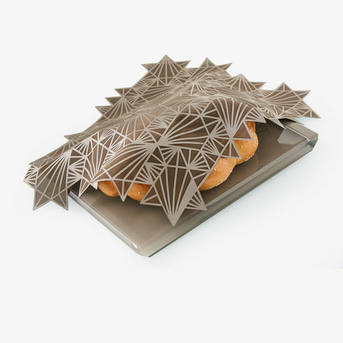 Challah Cover Magen David Taupe