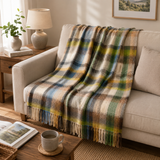 Check Throw Blanket - Beige Multicolor