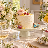 Cloudy Butterflies Cake