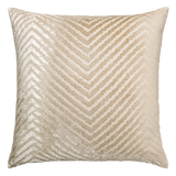 Chevron Latte Velvet 18" Pillow