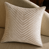 Chevron Latte Velvet 18" Pillow