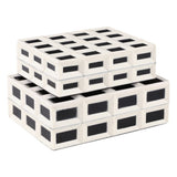 Black & White Checkered Boxes