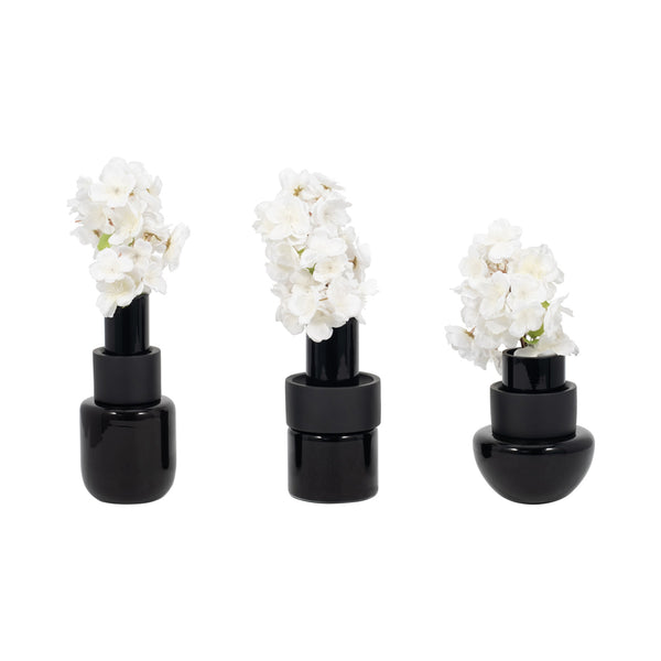 Black Vase Set