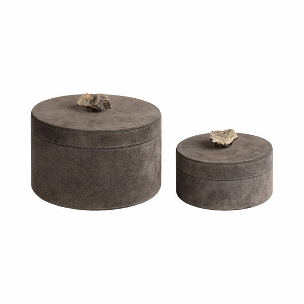 S/2 Boxes W/stone Knob