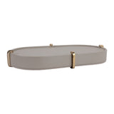 HAMDEN TAUPE LEATHER TRAY