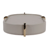 HAMDEN TAUPE LEATHER TRAY