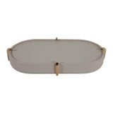 HAMDEN TAUPE LEATHER TRAY