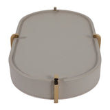 HAMDEN TAUPE LEATHER TRAY