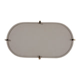 HAMDEN TAUPE LEATHER TRAY