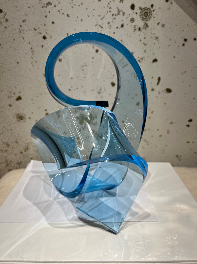 Transparent Light Blue Sculpture