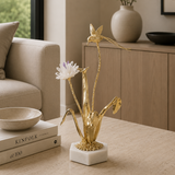 FLOWER AND HUMMINGBIRD SCULPTURE