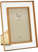 Lucite Frame Gold Border