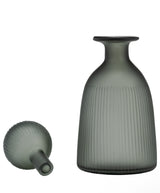 Glass Vase W/ Lid - Green/Smoke