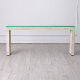 Posh Console - Parchment Suede