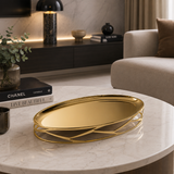 Gold Plated Oval Tray