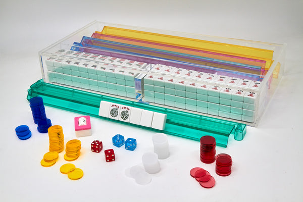 Lucite Mahjong Set with Lucite Box
