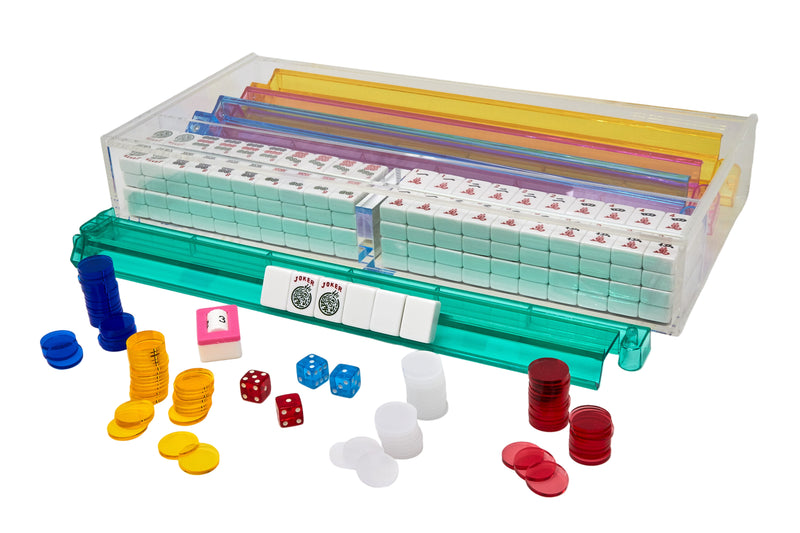 Lucite Mahjong Set with Lucite Box