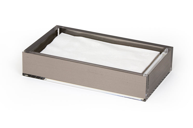 Silver Bathroom Napkin Tray
