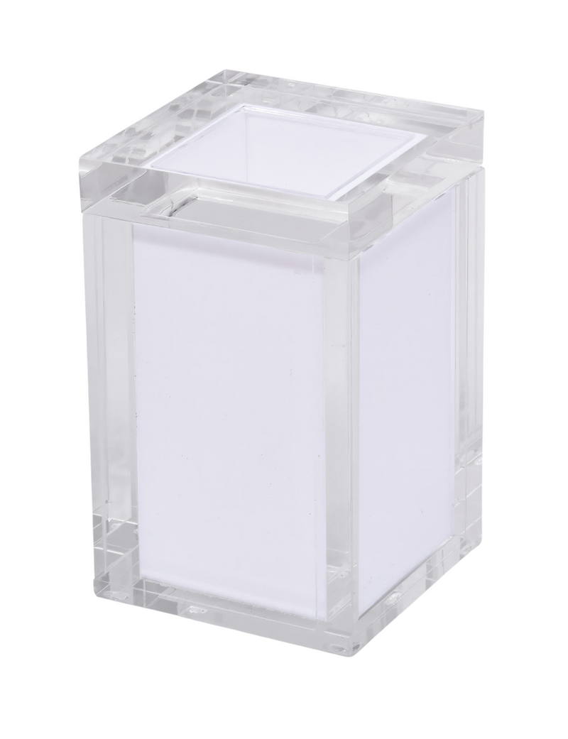 Acrylic Canister w/Lid w/White Insert