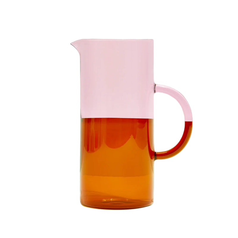 TWO TONE PITCHER - PINK + AMBER