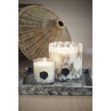 Three-Wick Candle Jar - Clear & Gray