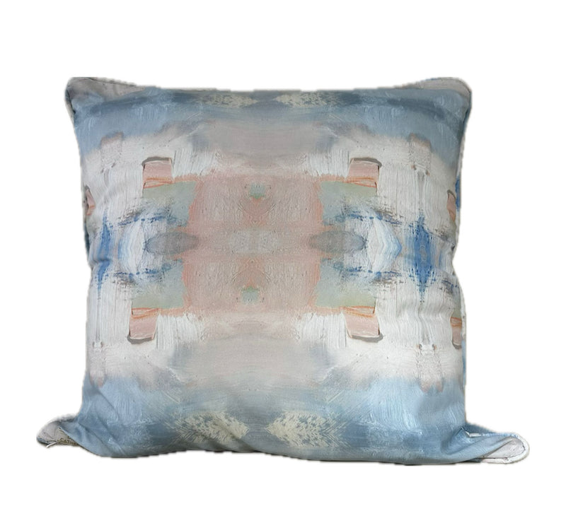 Blushed Blue Throw Pillow