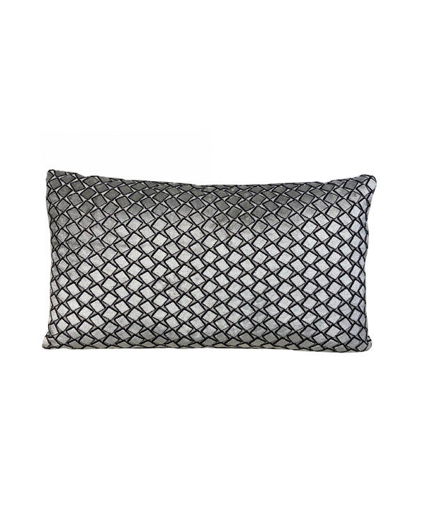 Black Grey Rectangle Pillow
