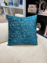 Italian Teal Cut Velvet