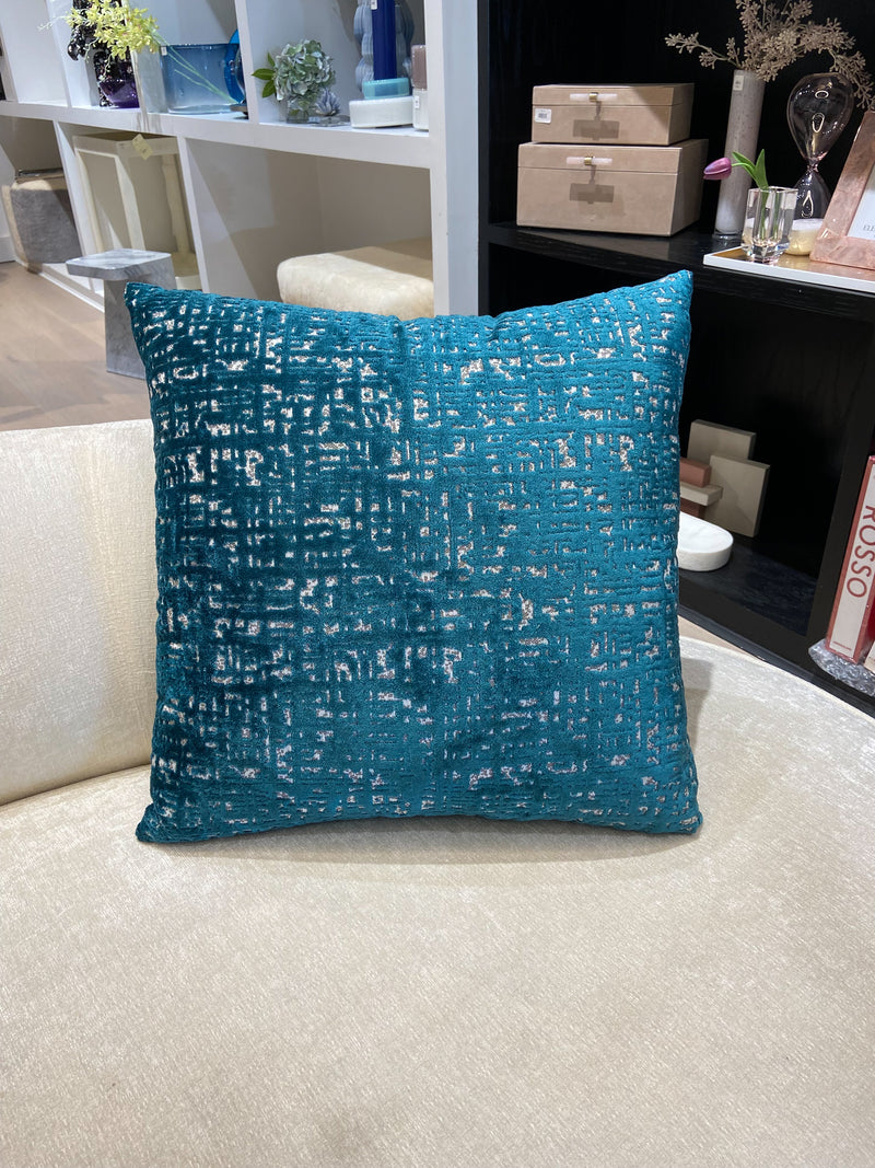Italian Teal Cut Velvet