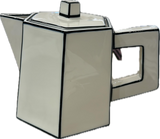 Tea pot white - black Carte Blanche