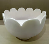 FLEUR Large Footed Bowl -White