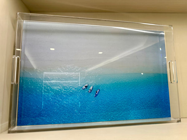 Kayaking Aerial Acrylic Tray